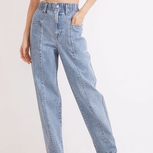 Pull-On Balloon Jeans in Closson Wash: Paperbag Edition Medium
